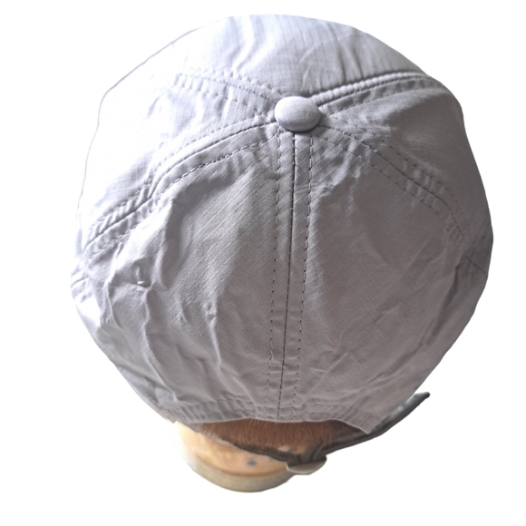 ZARA SHAQ light grey baseball cap hat quilted front slide adjustable back Medium - Picture 3 of 8